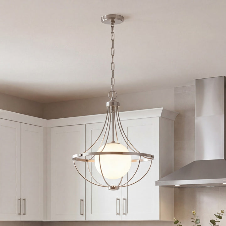 Meridian - M7047BN - One Light Pendant - Brushed Nickel