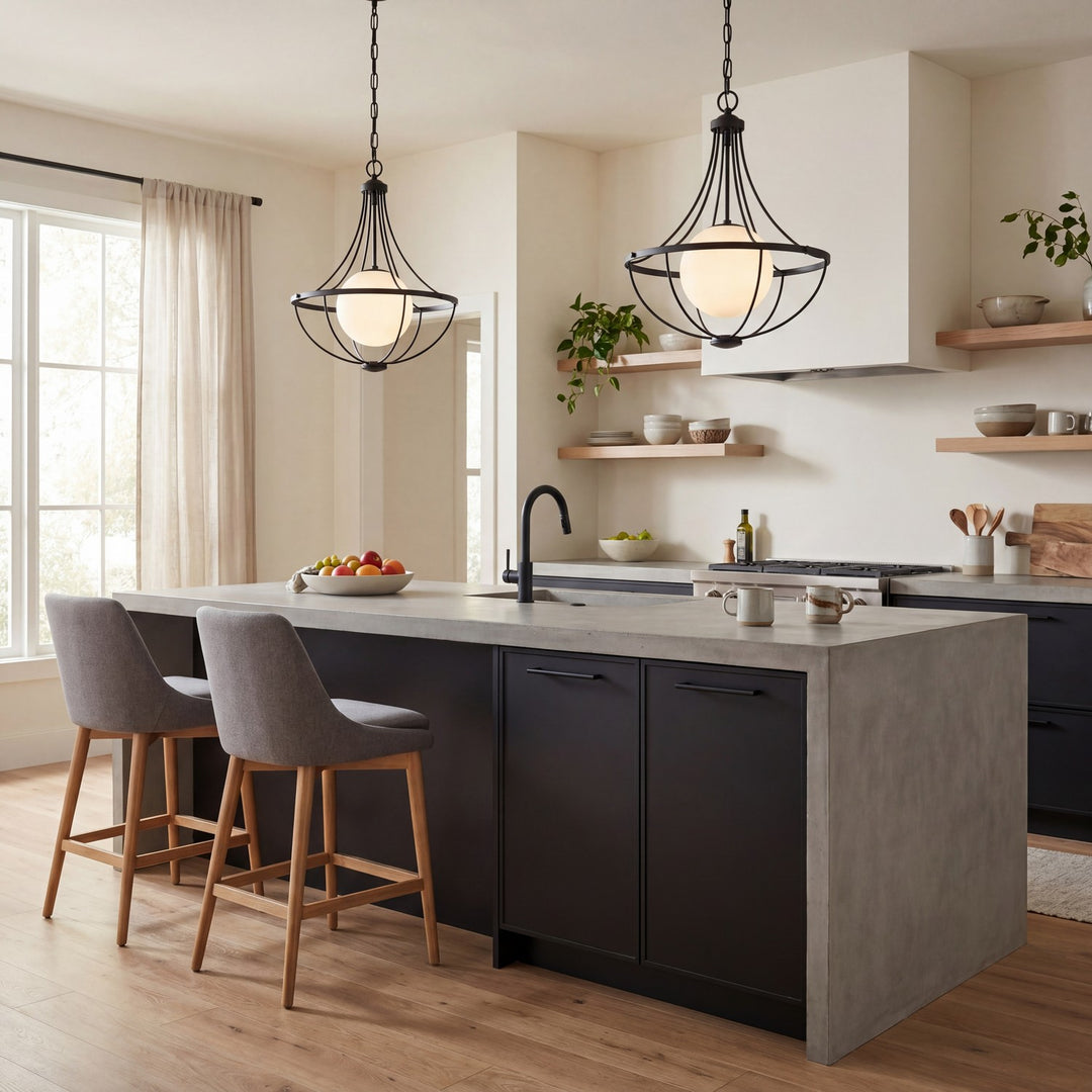 Meridian - M7047MBK - One Light Pendant - Matte Black