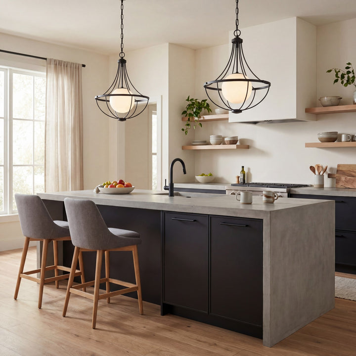 Meridian - M7047MBK - One Light Pendant - Matte Black