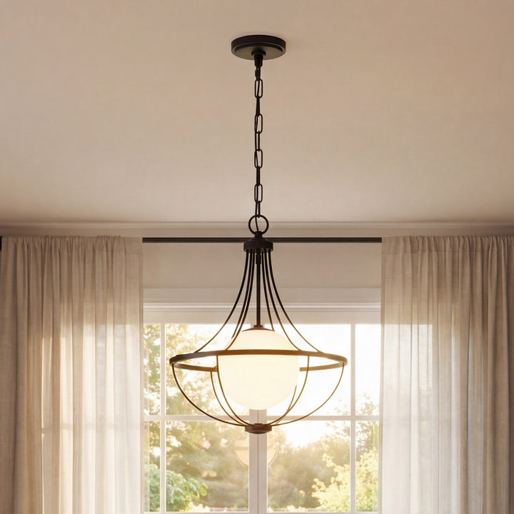 Meridian - M7047MBK - One Light Pendant - Matte Black