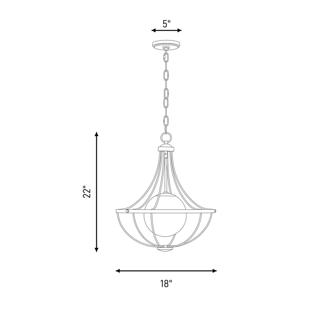 Meridian - M7047NB - One Light Pendant - Natural Brass