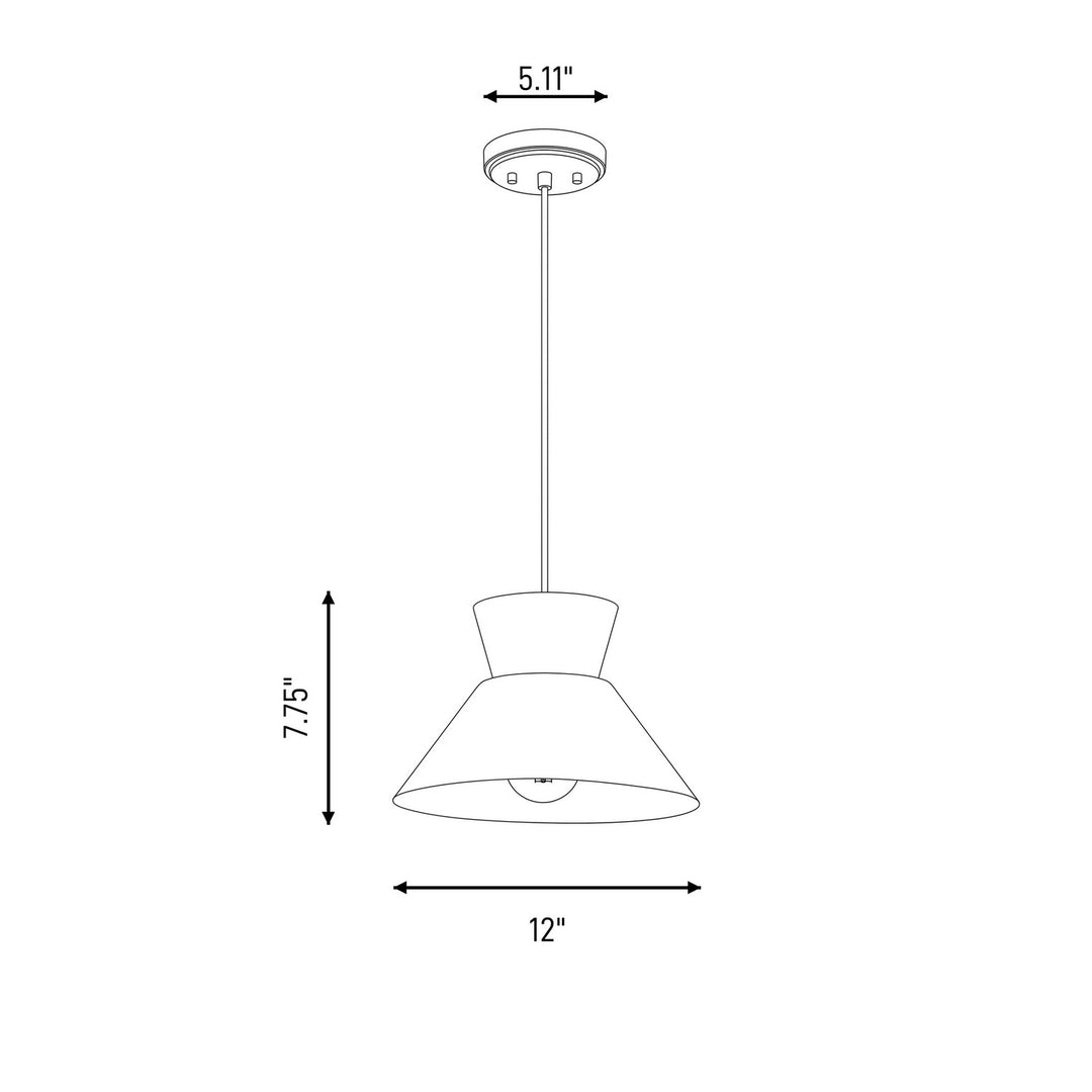 Meridian - M7049NB - One Light Pendant - Natural Brass