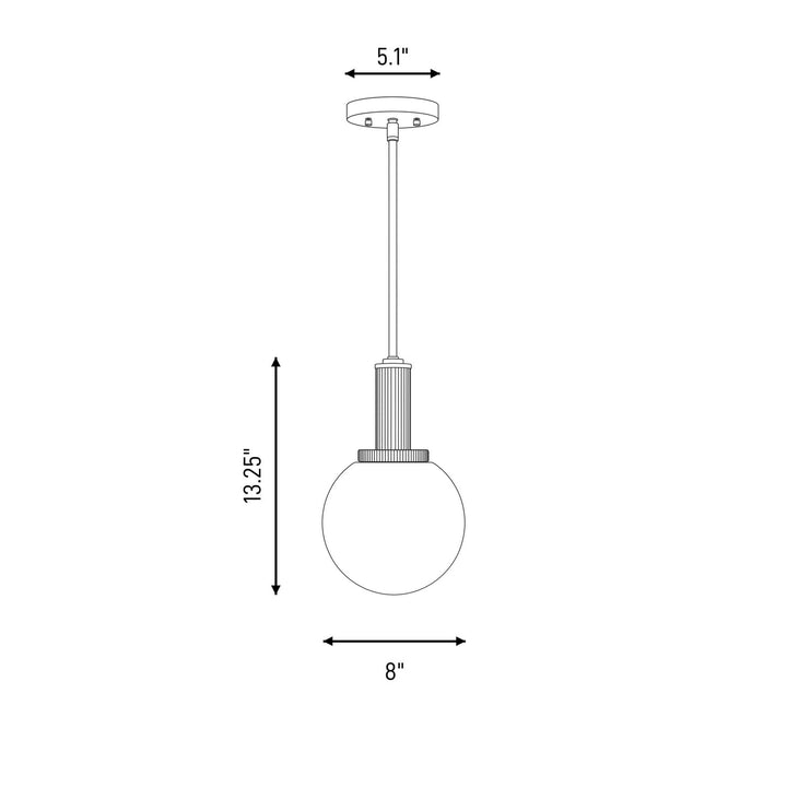 Meridian - M7050CH - One Light Pendant - Chrome