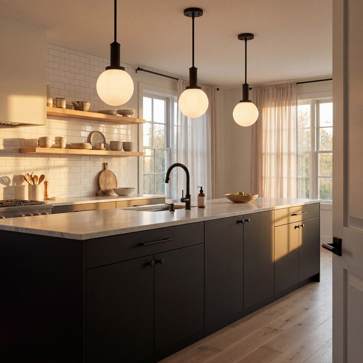Meridian - M7050MBK - One Light Pendant - Matte Black