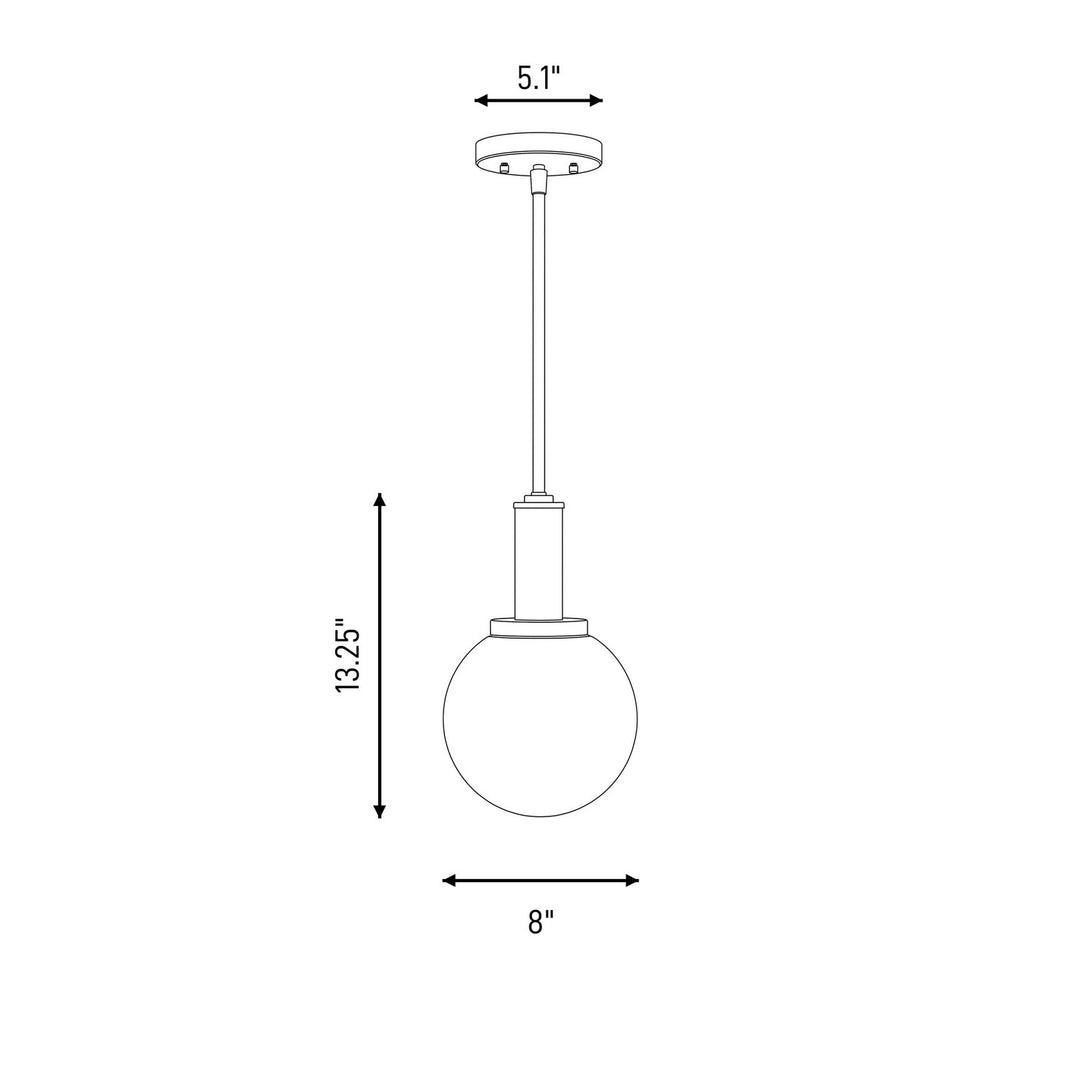 Meridian - M7050MBK - One Light Pendant - Matte Black