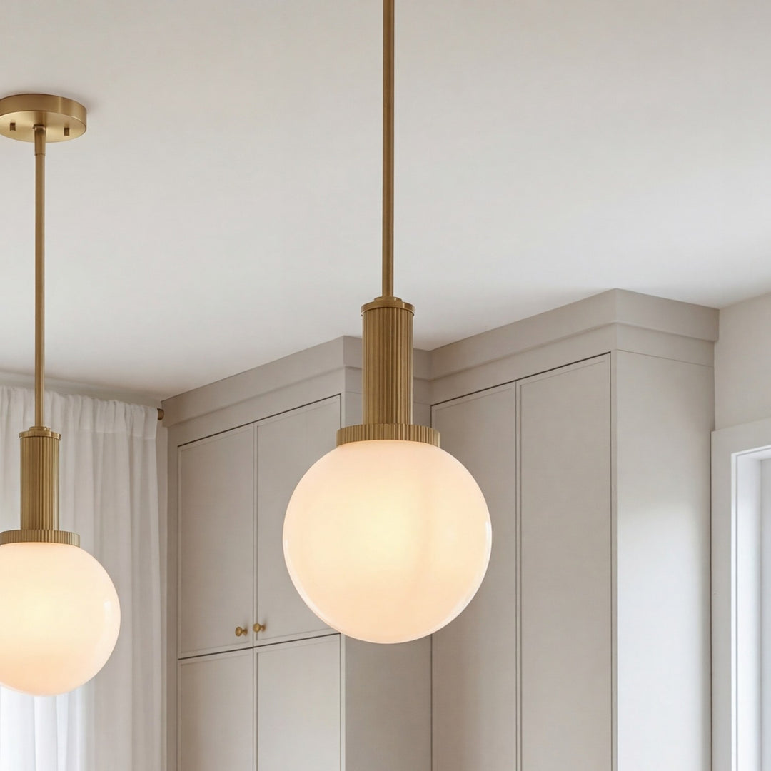 Meridian - M7050NB - One Light Pendant - Natural Brass
