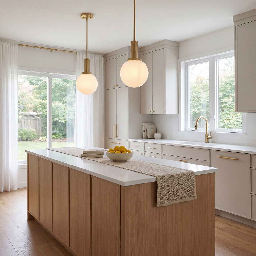 Meridian - M7050NB - One Light Pendant - Natural Brass