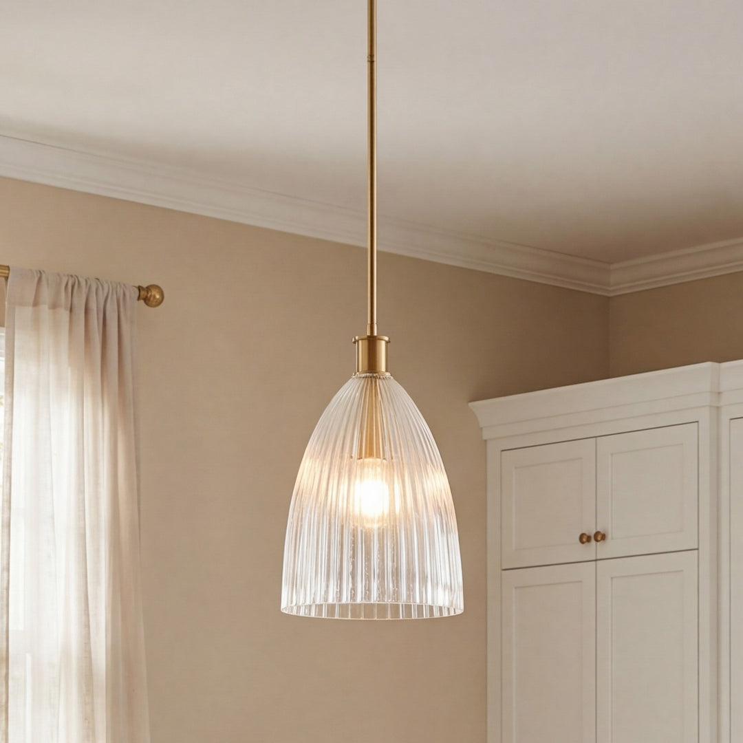Meridian - M7051NB - One Light Pendant - Natural Brass