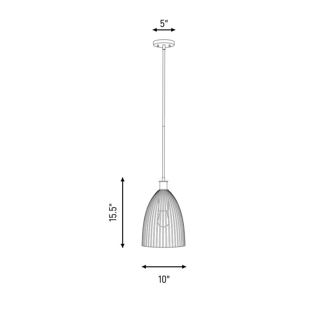 Meridian - M7051NB - One Light Pendant - Natural Brass