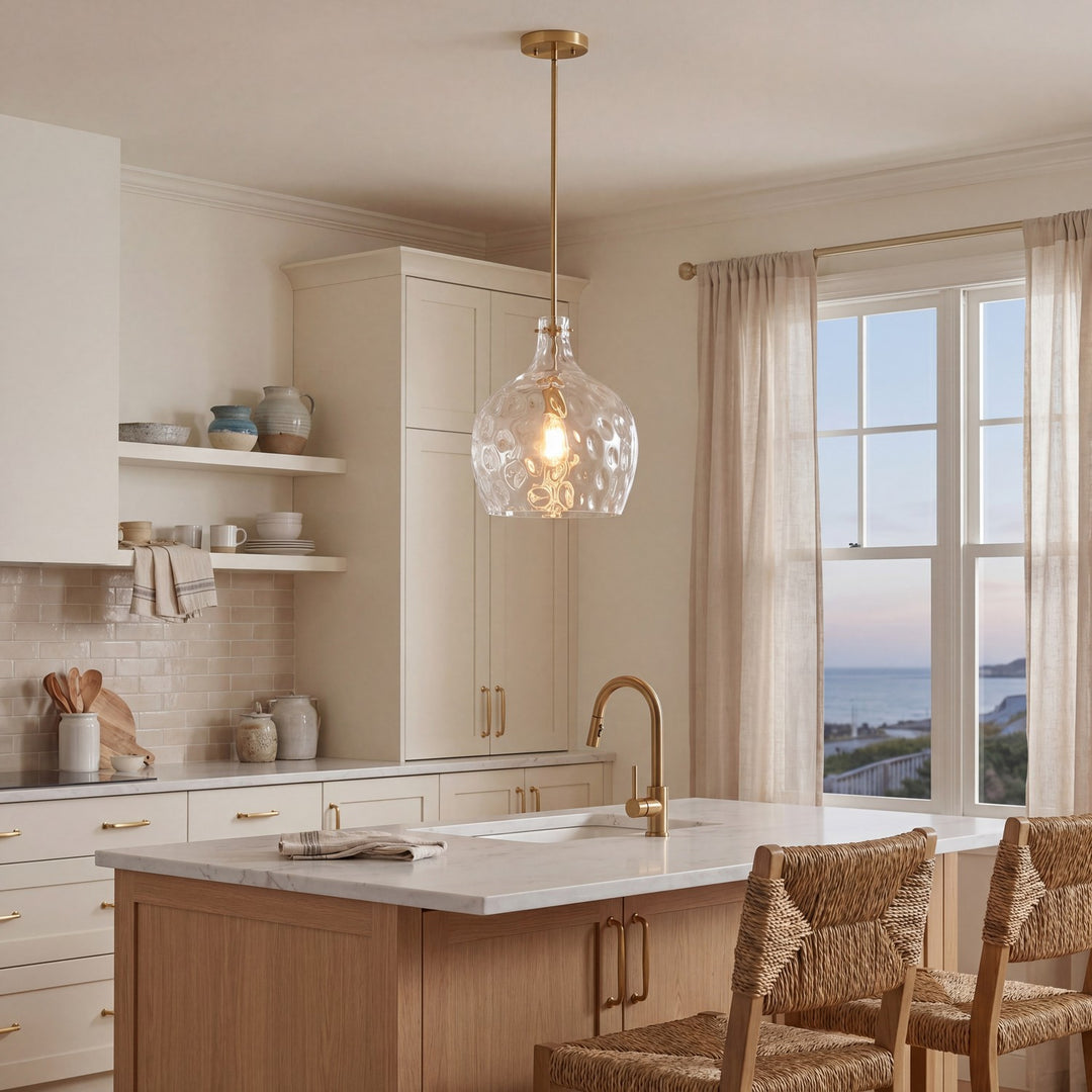 Meridian - M7053NB - One Light Pendant - Natural Brass