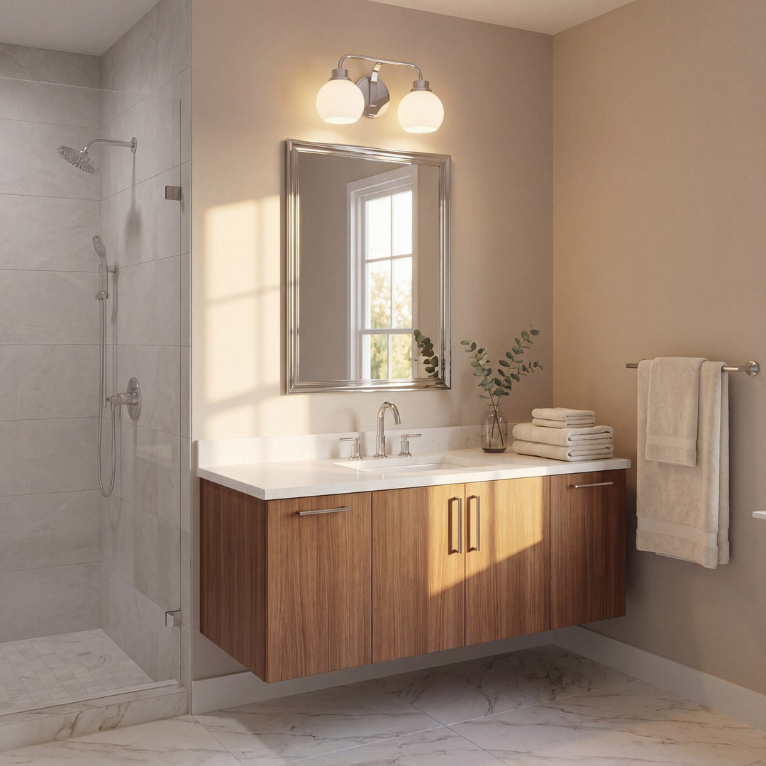 Meridian - M80080CH - Two Light Bathroom Vanity - Chrome
