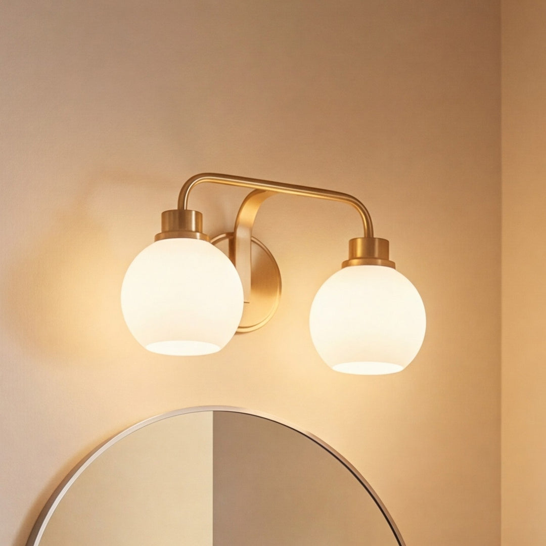 Meridian - M80080NB - Two Light Bathroom Vanity - Natural Brass