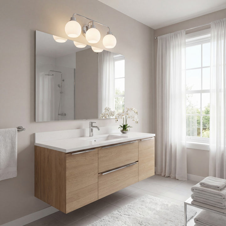 Meridian - M80081CH - Three Light Bathroom Vanity - Chrome