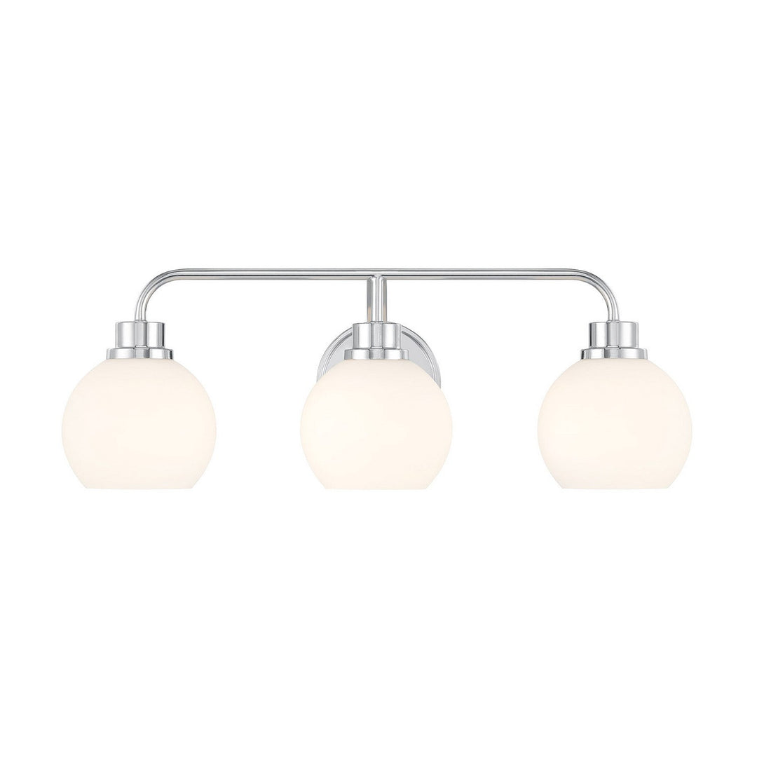 Three Light Bathroom Vanity in Chrome Meridian
