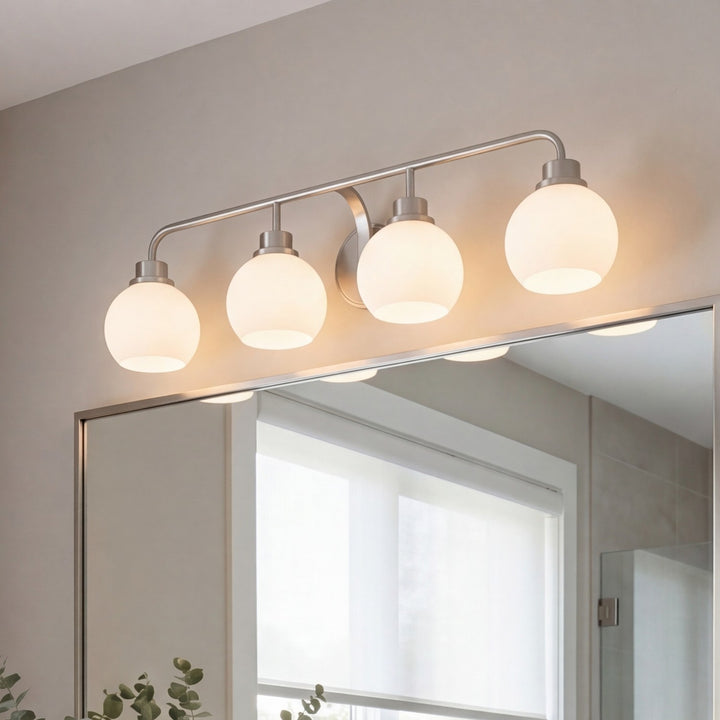 Meridian - M80082BN - Four Light Bathroom Vanity - Brushed Nickel