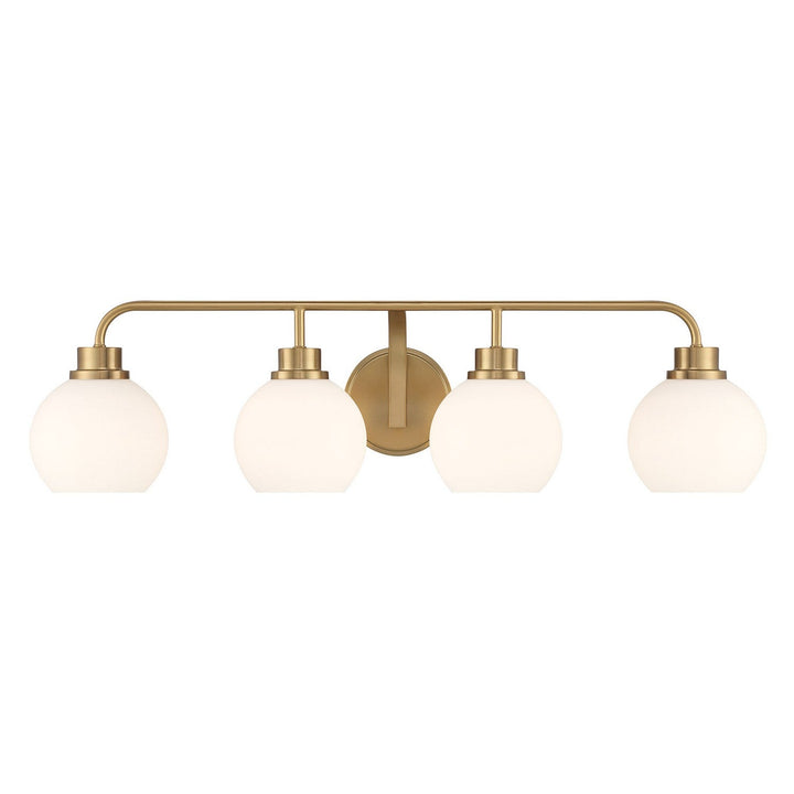 Meridian - M80082NB - Four Light Bathroom Vanity - Natural Brass
