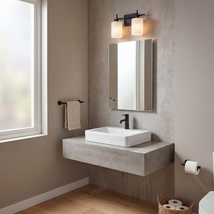 Meridian - M80083MBK - Two Light Bathroom Vanity - Matte Black