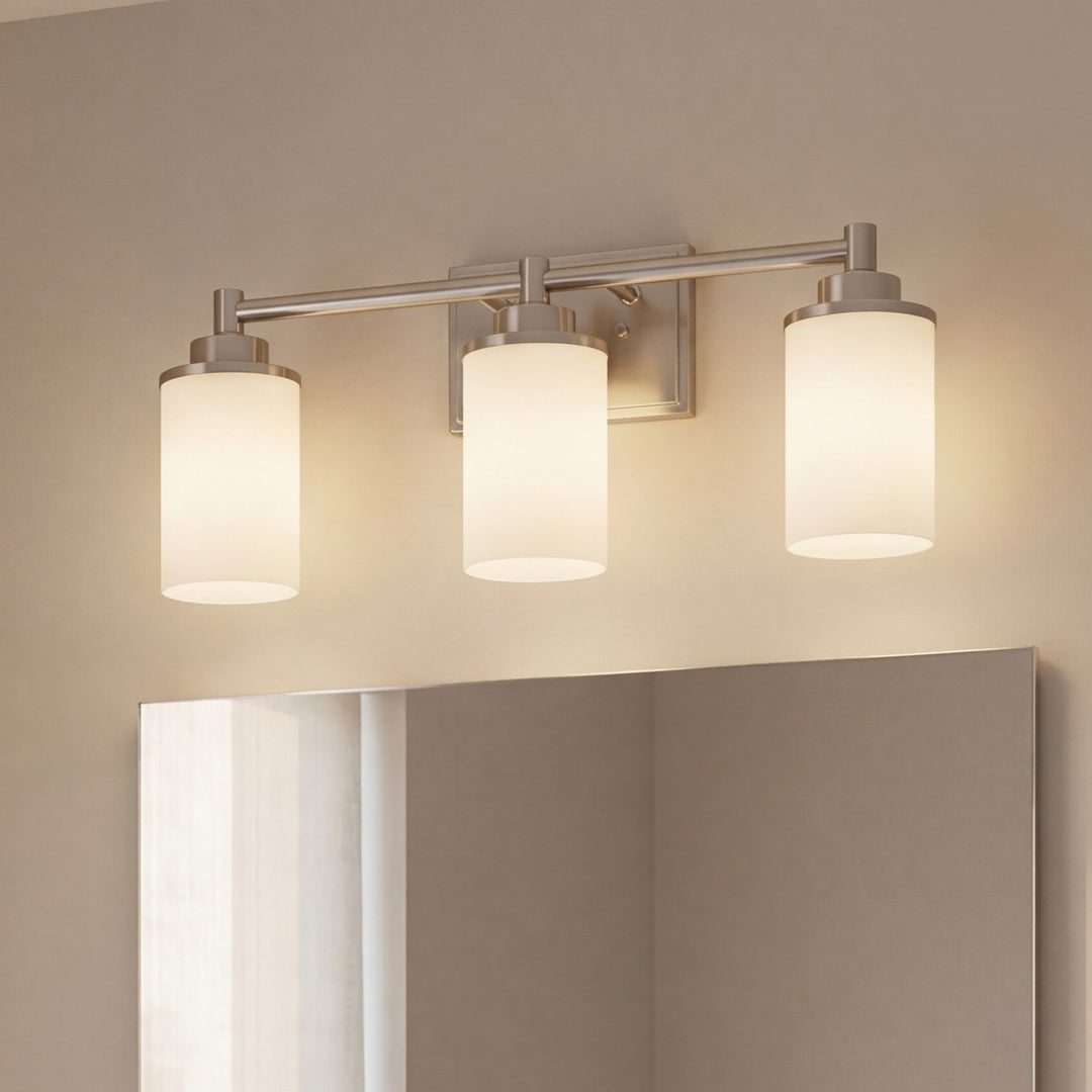 Meridian - M80084BN - Three Light Bathroom Vanity - Brushed Nickel