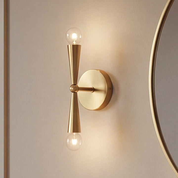 Meridian - M90110NB - Two Light Wall Sconce - Natural Brass