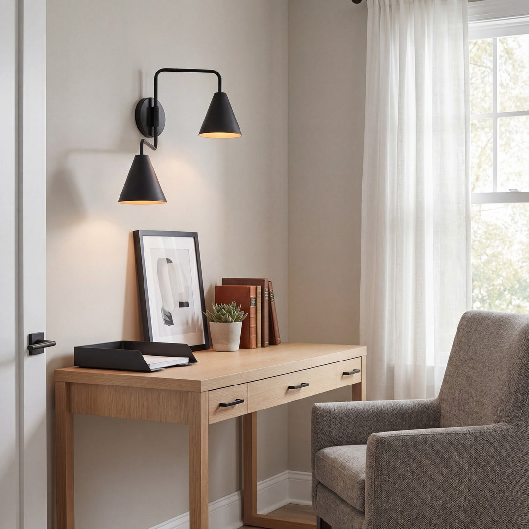Meridian - M90111MBK - Two Light Wall Sconce - Matte Black