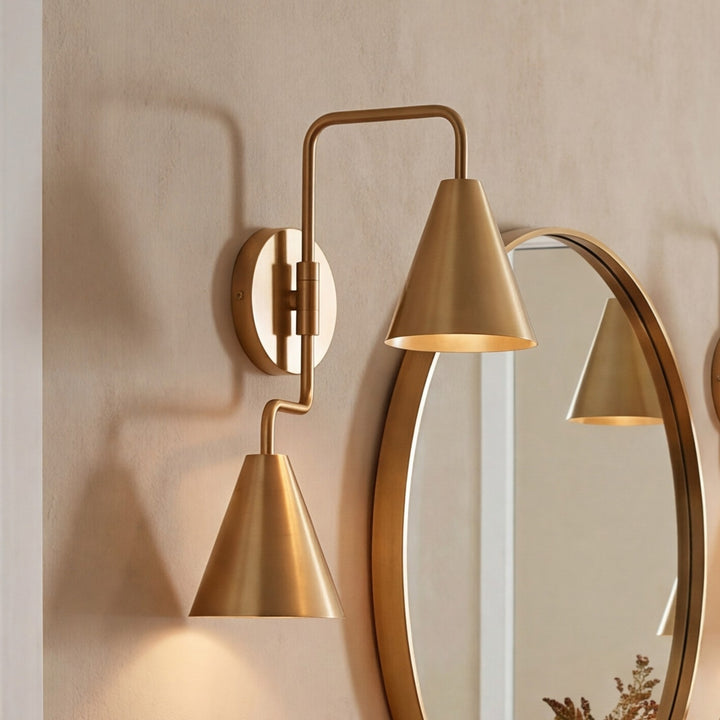 Meridian - M90111NB - Two Light Wall Sconce - Natural Brass