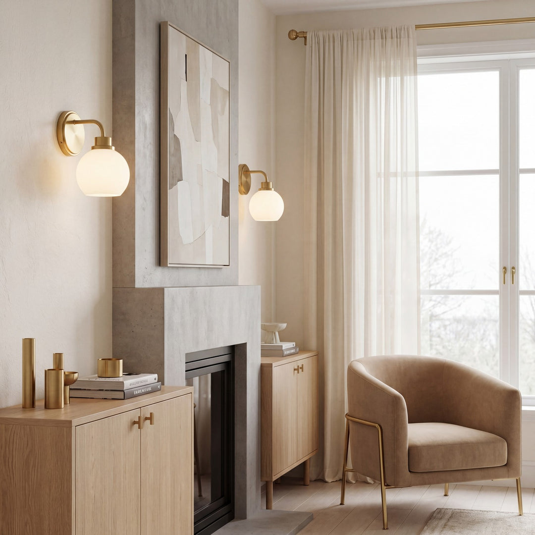 Meridian - M90112NB - One Light Wall Sconce - Natural Brass