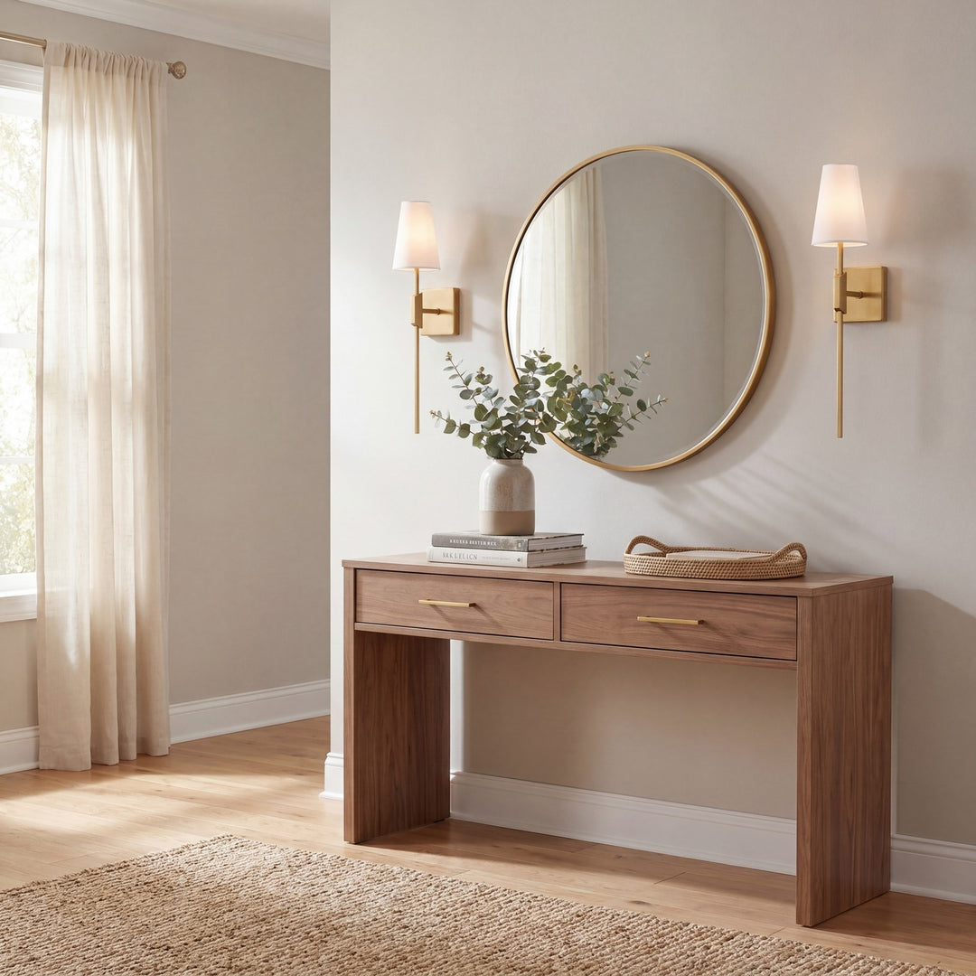 Meridian - M90114NB - One Light Wall Sconce - Natural Brass