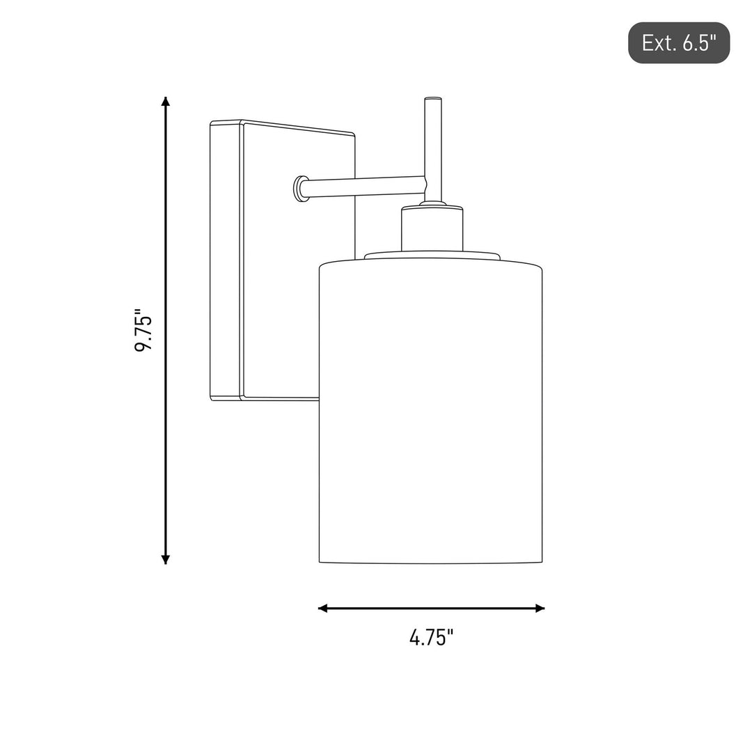 Meridian - M90116MBK - One Light Wall Sconce - Matte Black