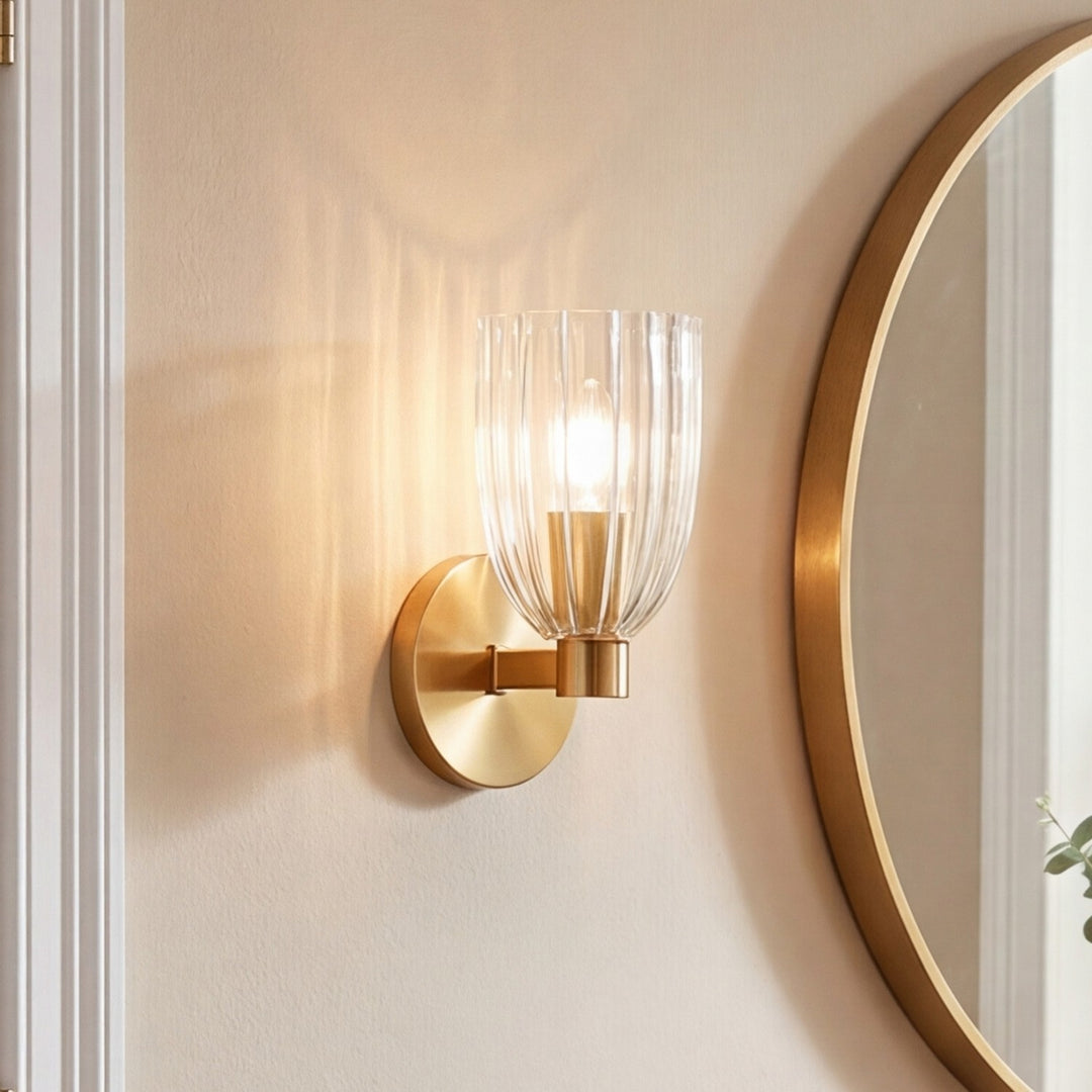 Meridian - M90120NB - One Light Wall Sconce - Natural Brass