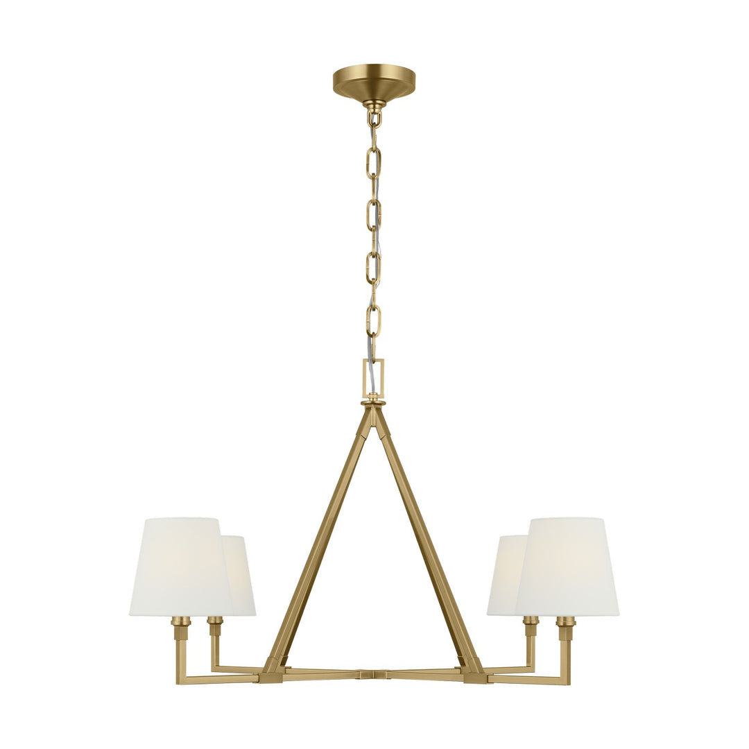 Perth Four Light Chandelier in Burnished Brass - available from The Lighting Shoppe, trusted by Canadian homeowners