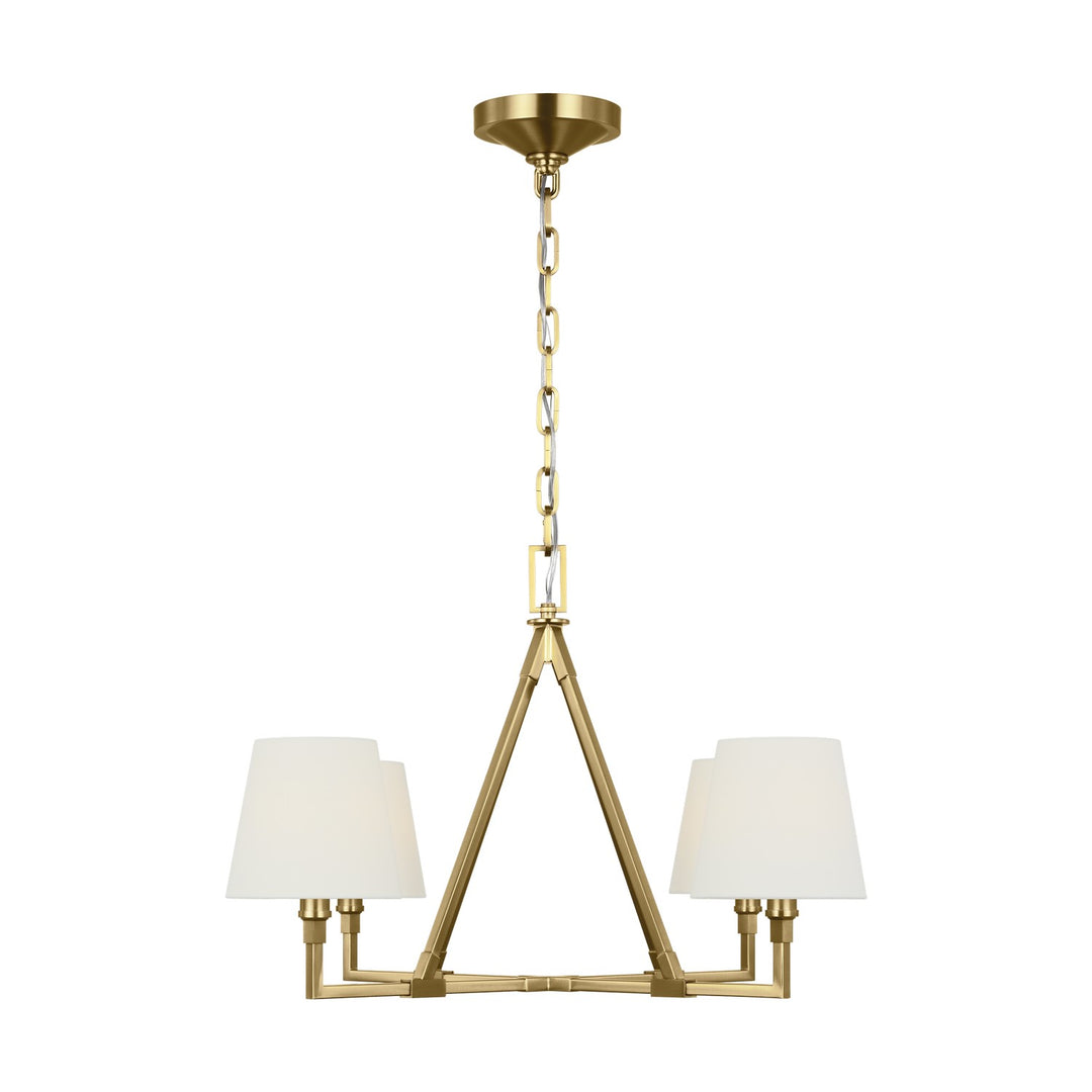 Perth Four Light Chandelier in Burnished Brass - available from The Lighting Shoppe, trusted by Canadian homeowners
