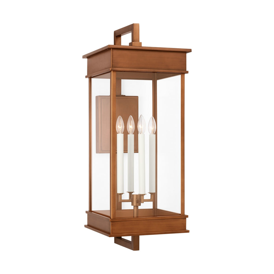 Cupertino Four Light Wall Lantern in Natural Copper - available from The Lighting Shoppe, trusted by Canadian homeowners