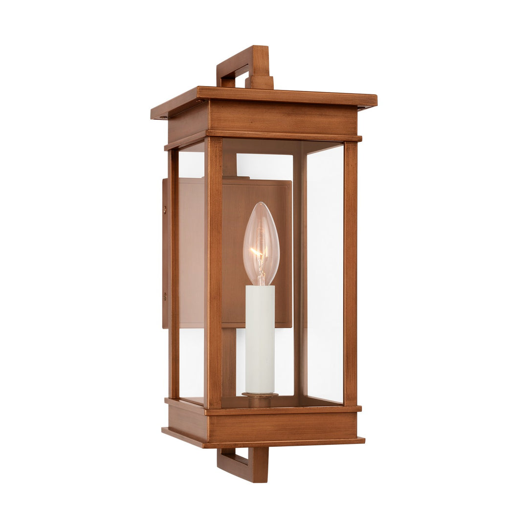 Cupertino One Light Wall Lantern in Natural Copper - available from The Lighting Shoppe, trusted by Canadian homeowners