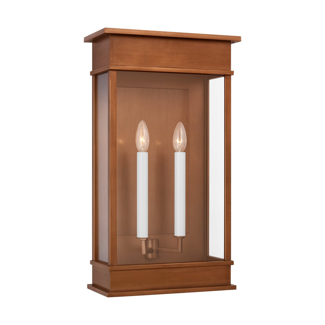 Cupertino Two Light Wall Lantern in Natural Copper - available from The Lighting Shoppe, trusted by Canadian homeowners