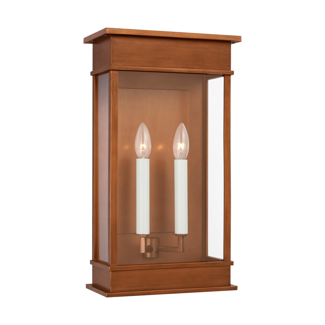 Cupertino Two Light Wall Lantern in Natural Copper - available from The Lighting Shoppe, trusted by Canadian homeowners