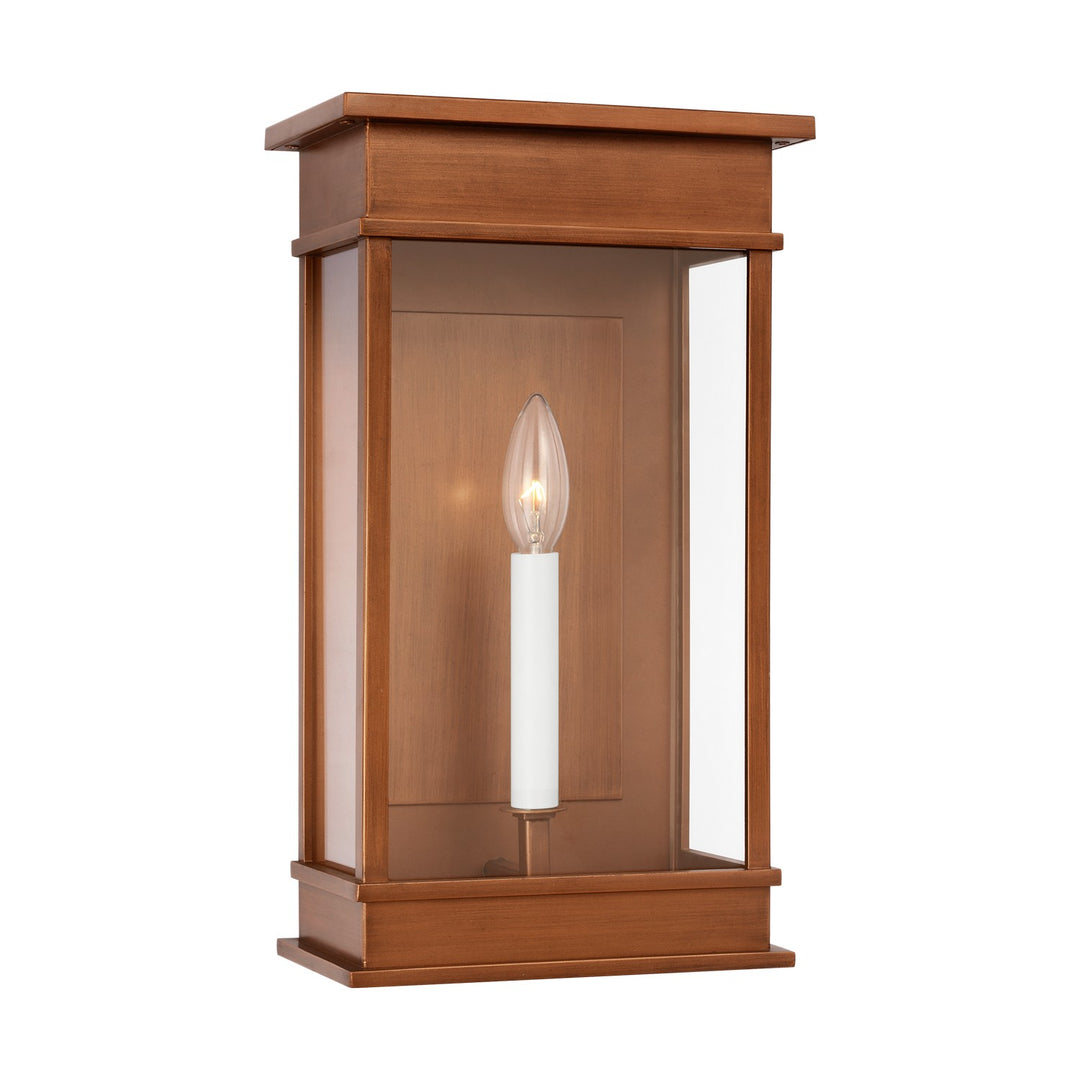 Cupertino One Light Wall Lantern in Natural Copper - available from The Lighting Shoppe, trusted by Canadian homeowners