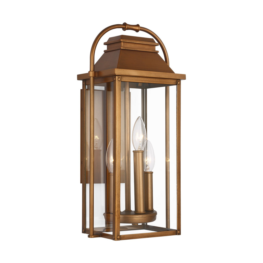 Wellsworth Three Light Wall Lantern in Natural Copper - available from The Lighting Shoppe, trusted by Canadian homeowners