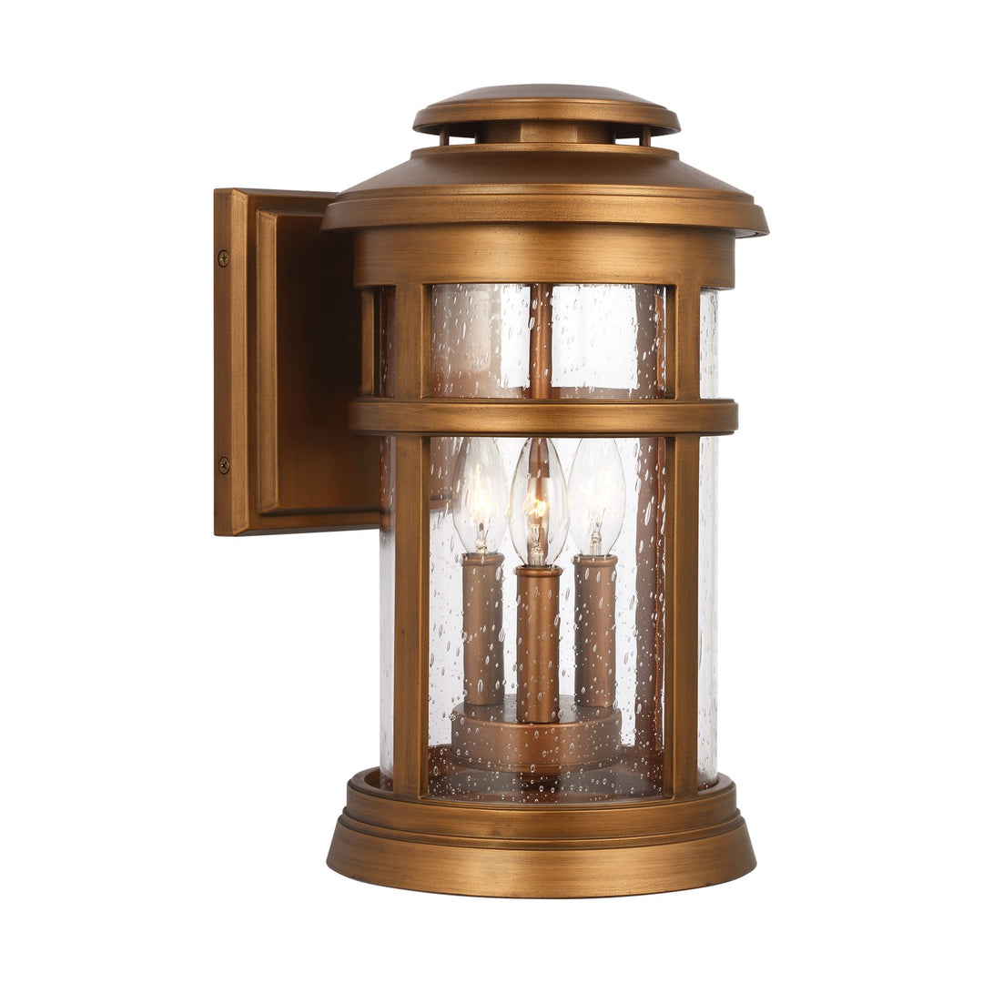 Newport Three Light Wall Lantern in Natural Copper - available from The Lighting Shoppe, trusted by Canadian homeowners