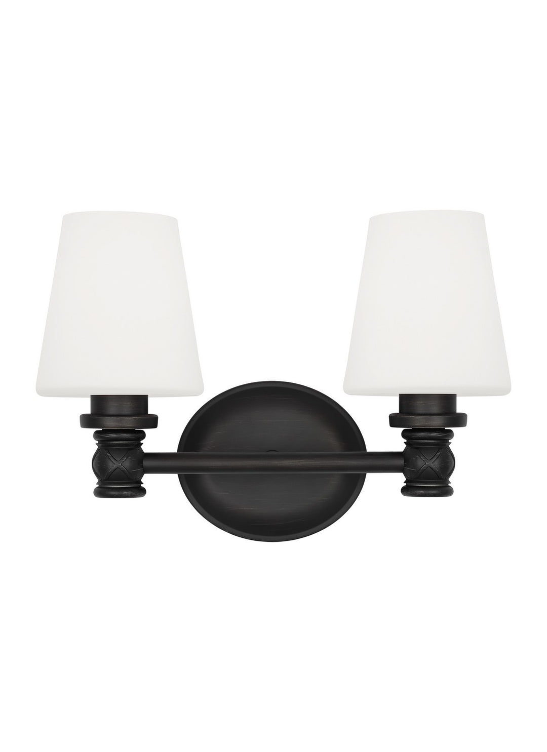 Xavierre Two Light Vanity in Aged Iron - available from The Lighting Shoppe, trusted by Canadian homeowners