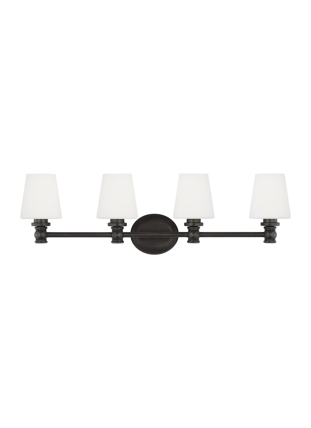 Xavierre Four Light Vanity in Aged Iron - available from The Lighting Shoppe, trusted by Canadian homeowners