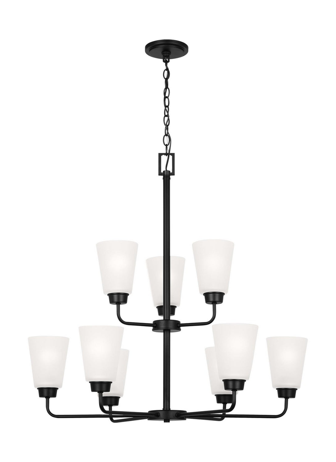 Generation Lighting Canada - 3115209EN3-112 - Nine Light Chandelier - Kerrville - Midnight Black