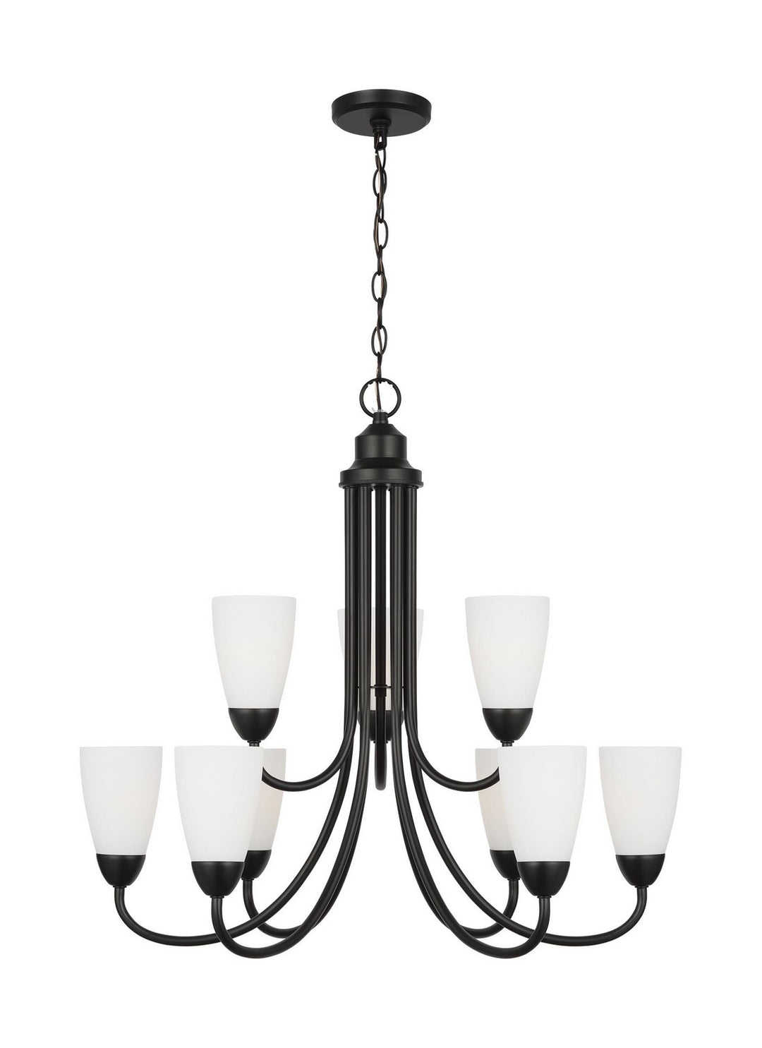 Generation Lighting Canada - 3120209EN3-112 - Nine Light Chandelier - Seville - Midnight Black