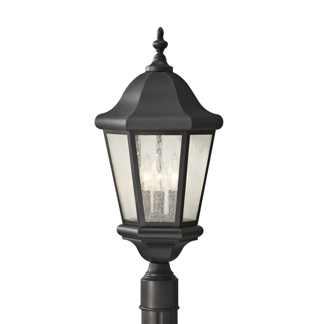 Martinsville Three Light Outdoor Post Lantern in Black - available from The Lighting Shoppe, trusted by Canadian homeowners