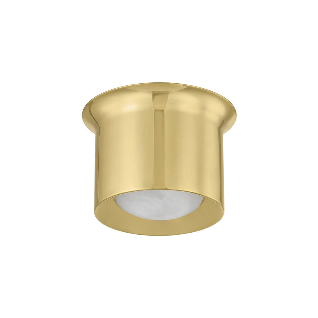 Noxon LED Flush Mount in Aged Brass - available from The Lighting Shoppe, trusted by Canadian homeowners
