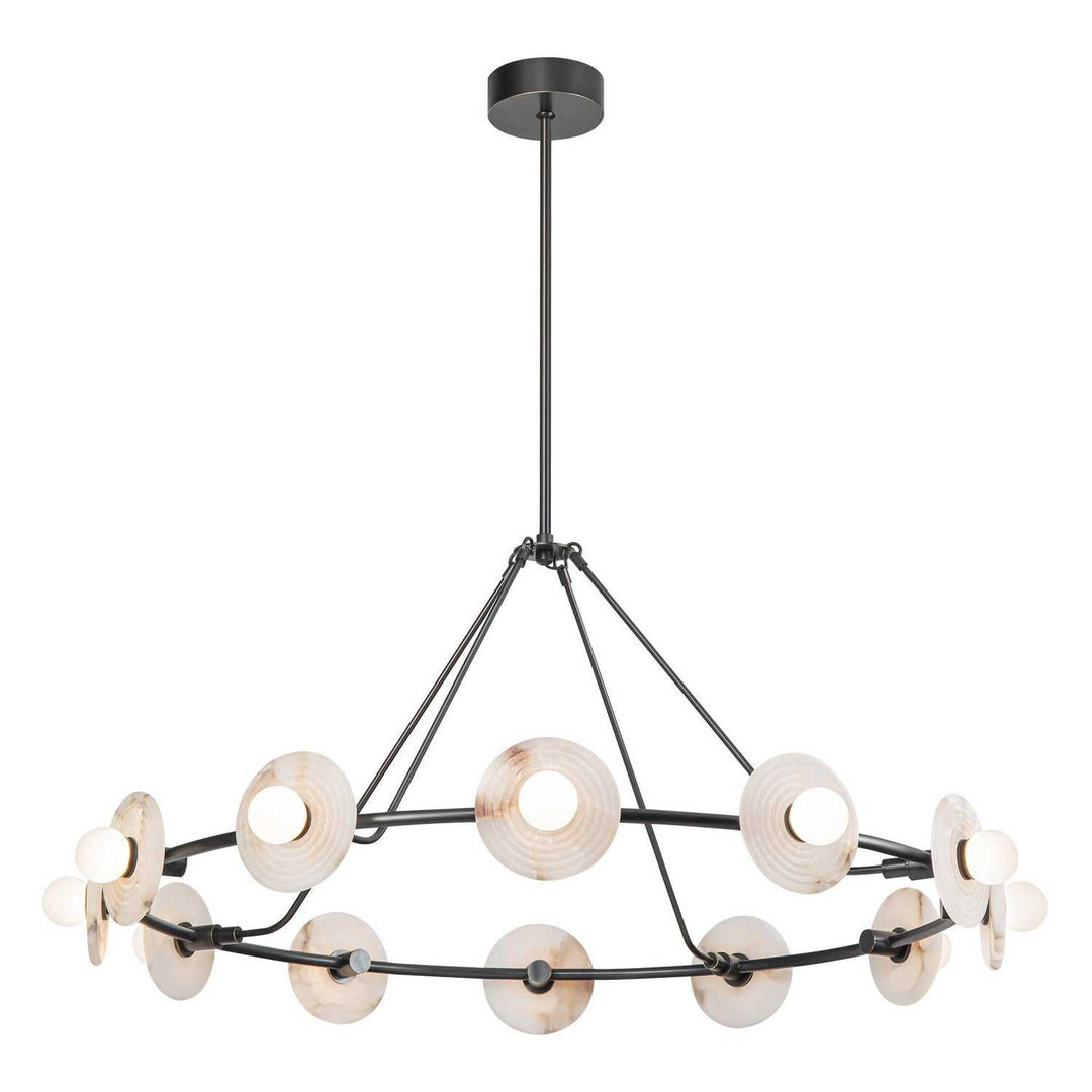 Alora Canada - CH346046UBAR-UNV - LED Chandelier - Dahlia - Urban Bronze/Alabaster