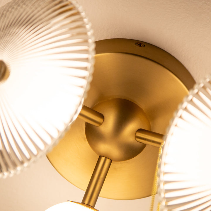 Alora Canada - FM417604BGCR-UNV - LED Flush Mount - Hera - Brushed Gold/Clear Ribbed Glass