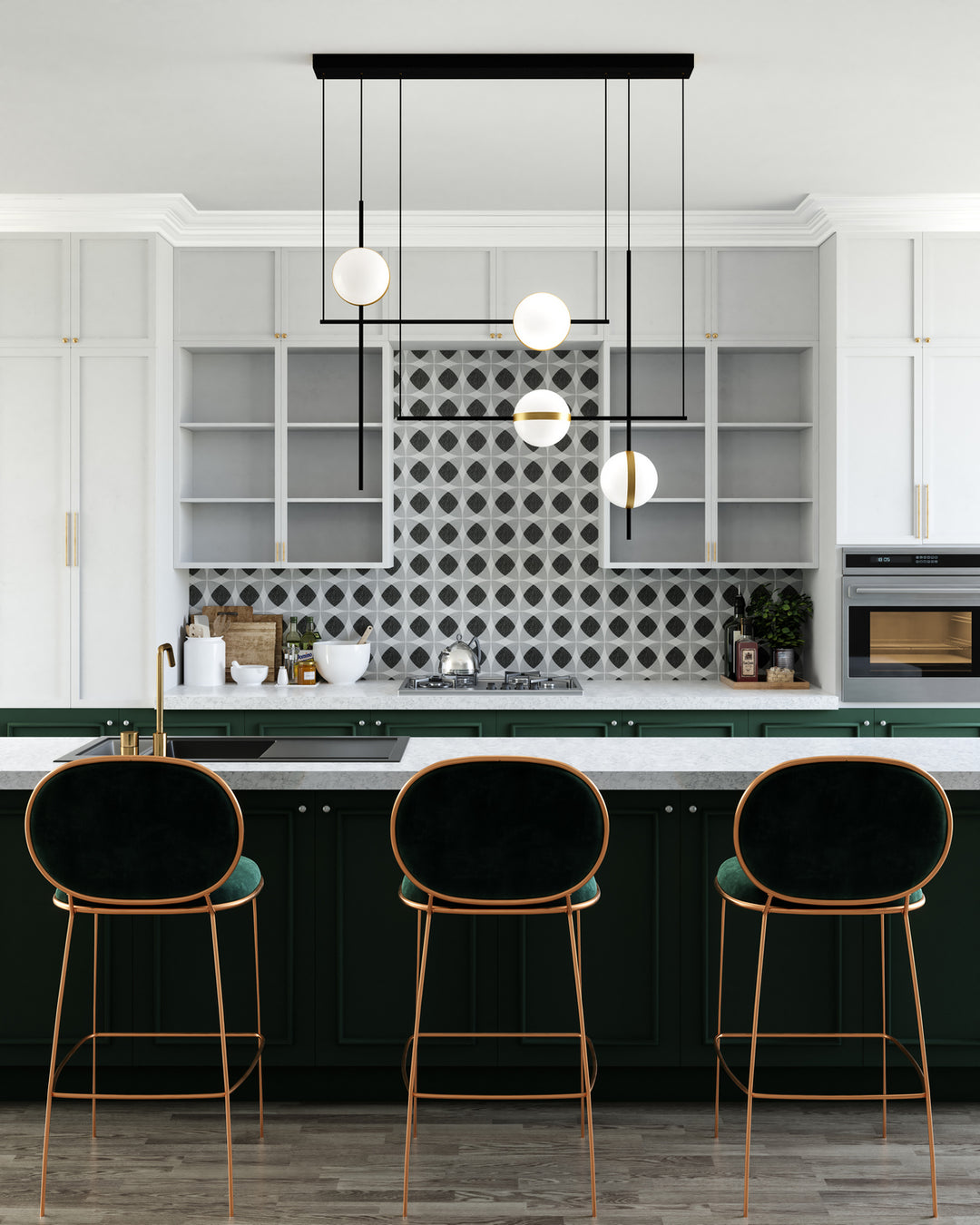 Alora Canada - LP302004MBBG-UNV - LED Linear Pendant - Tagliato - Matte Black/Brushed Gold
