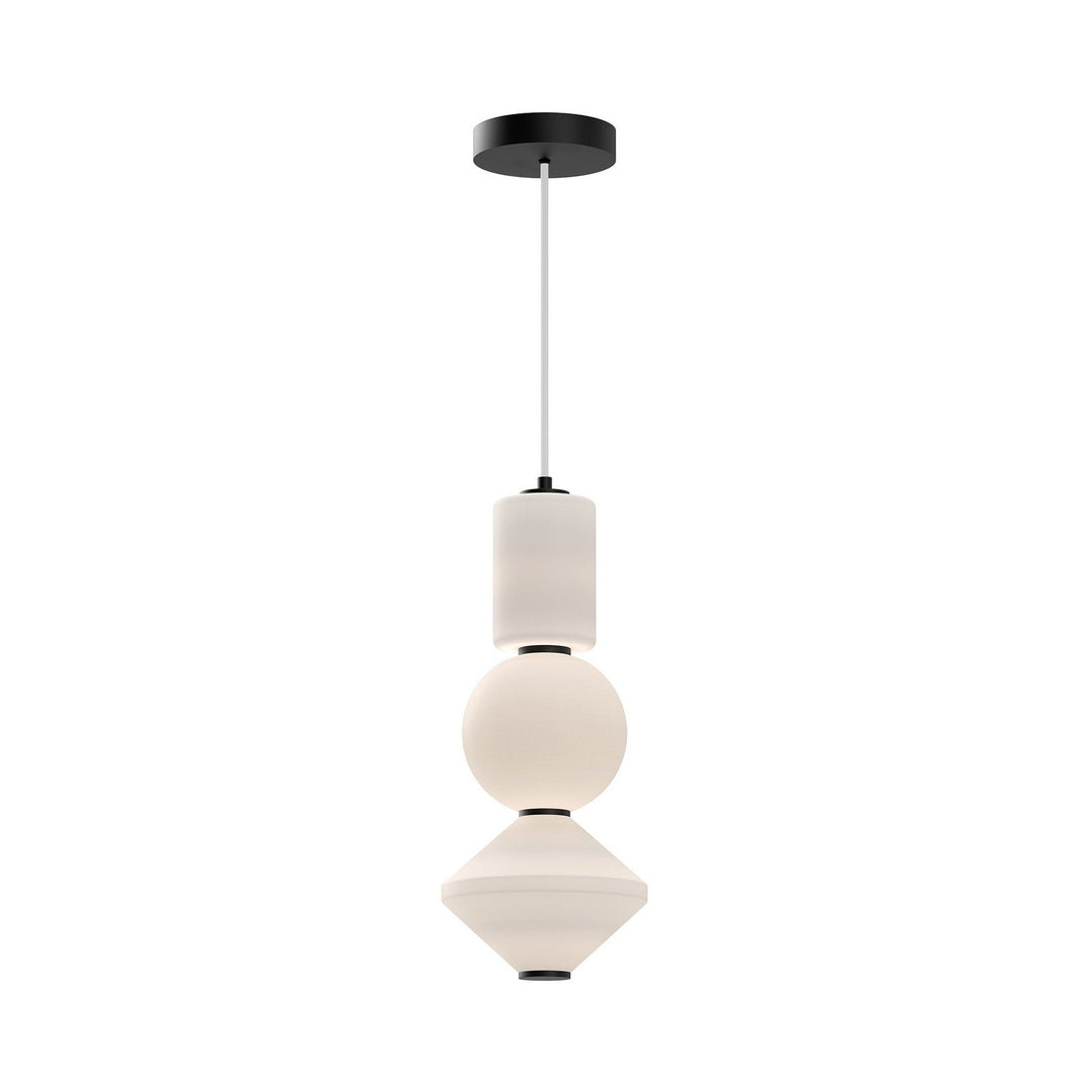 Alora Canada - PD530341MBOP-UNV - LED Pendant - Bijou - Matte Black/Opal Matte Glass