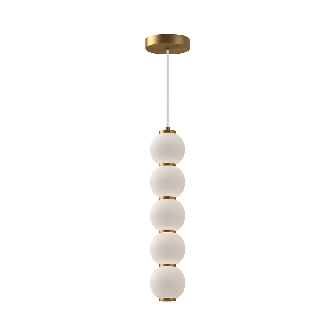 Alora Canada - PD531515AGOP-UNV - LED Pendant - Bijou - Aged Gold/Opal Matte Glass