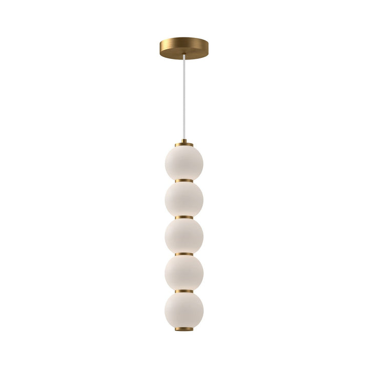 Alora Canada - PD531515AGOP-UNV - LED Pendant - Bijou - Aged Gold/Opal Matte Glass